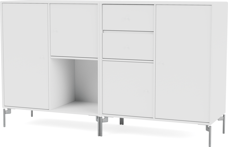 Couple Sideboard - With Legs - Montana - Shelving - Anthracite - Matte Chrome - HORNE