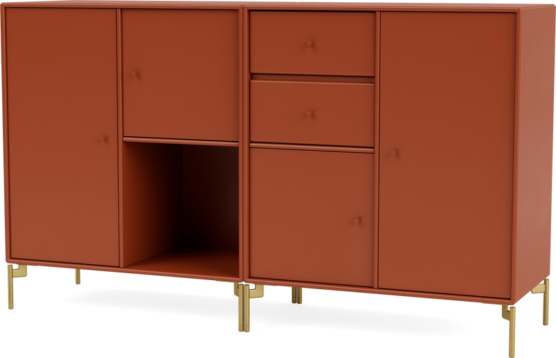 Couple Sideboard - With Legs - Montana - Shelving - Anthracite - Matte Chrome - HORNE