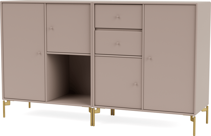 Couple Sideboard - With Legs - Montana - Shelving - Anthracite - Matte Chrome - HORNE