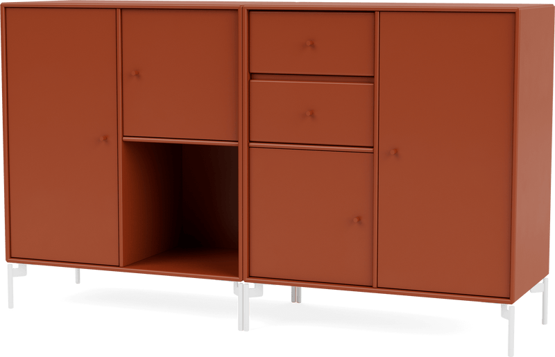 Couple Sideboard - With Legs - Montana - Shelving - Anthracite - Matte Chrome - HORNE