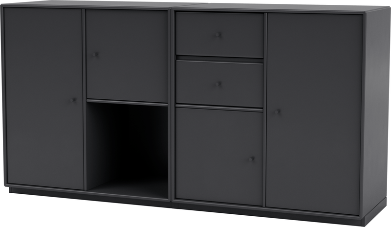 Couple Sideboard - With Plinth Base - Montana - Shelving - Anthracite - 1.2