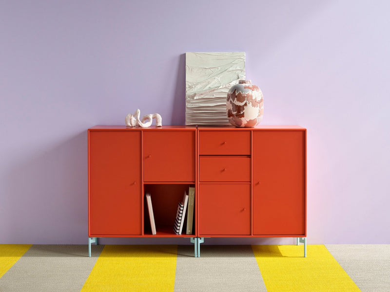 Couple Sideboard - With Plinth Base - Montana - Shelving - Anthracite - 1.2