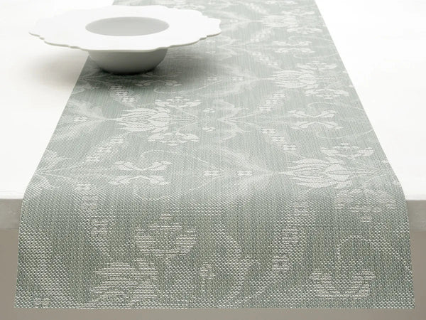 Damask Table Runner - Chilewich - Kitchen + Table Linens - Abalone - HORNE