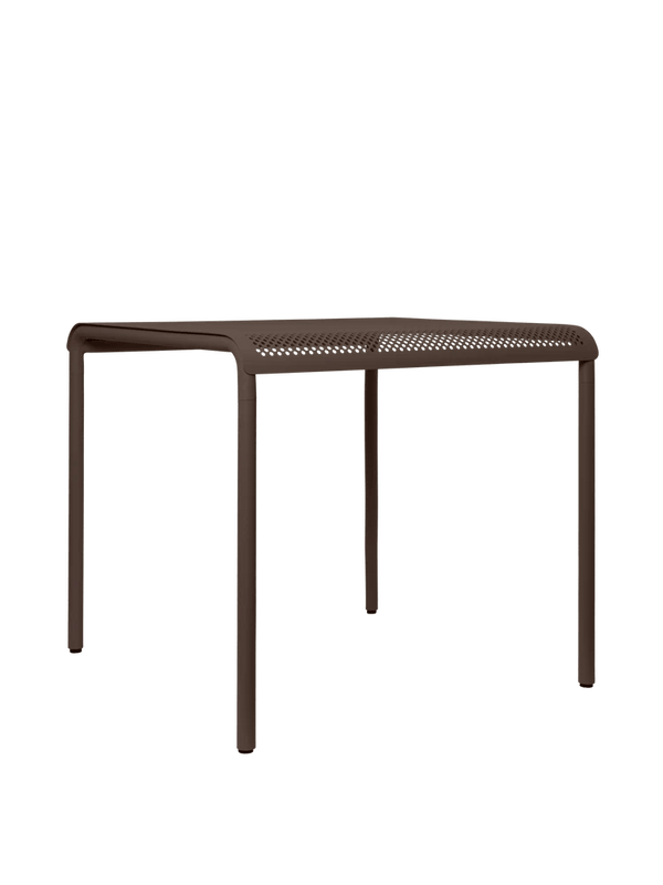 Dapple Dining Table - Ferm Living Outdoor Furniture - 31.5" x 31.5" - Dark Chocolate - HORNE