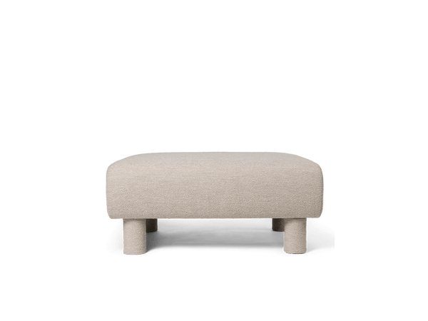 Dase Ottoman - Ferm Living Stools + Benches + Ottomans - Soft Bouclé - Natural - HORNE
