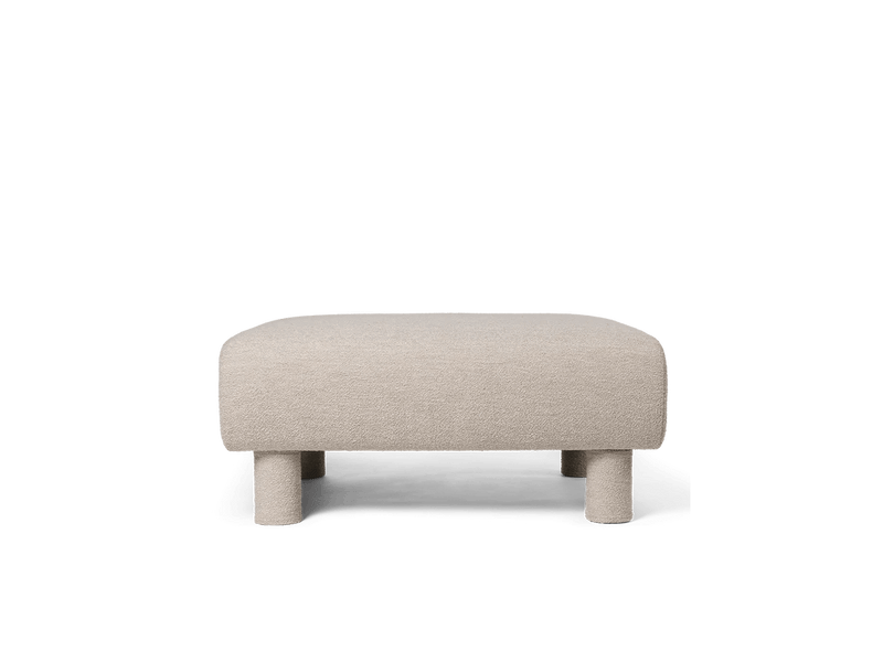 Dase Ottoman - Ferm Living Stools + Benches + Ottomans - Soft Bouclé - Natural - HORNE