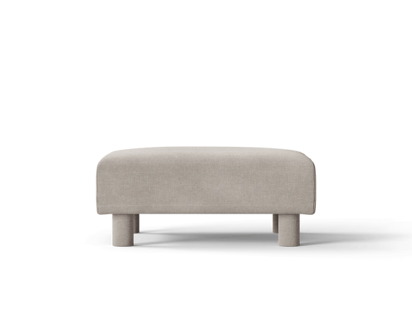 Dase Ottoman - Ferm Living Stools + Benches + Ottomans - Cotton Linen - Natural - HORNE