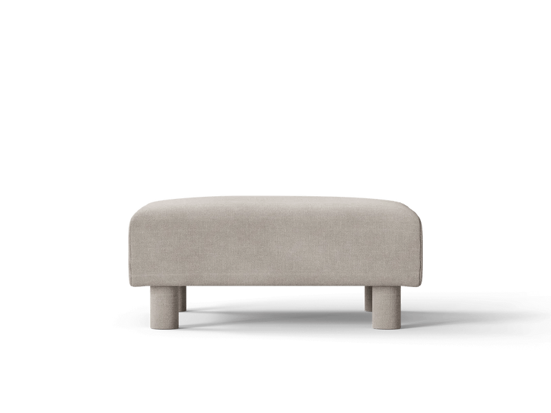 Dase Ottoman - Ferm Living Stools + Benches + Ottomans - Soft Bouclé - Natural - HORNE