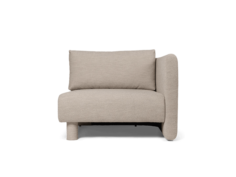 Dase Sofa Armrest - Right - Ferm Living Sofas - Soft Bouclé - Natural - HORNE