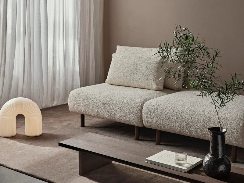 Dase Sofa Center - Ferm Living Sofas - Nordic Bouclé - Off - White - HORNE