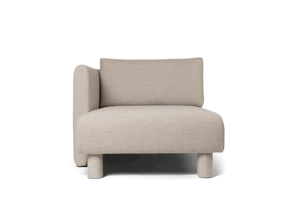 Dase Sofa Chaise Longue - Left - Ferm Living Sofas - Soft Bouclé - Natural - HORNE