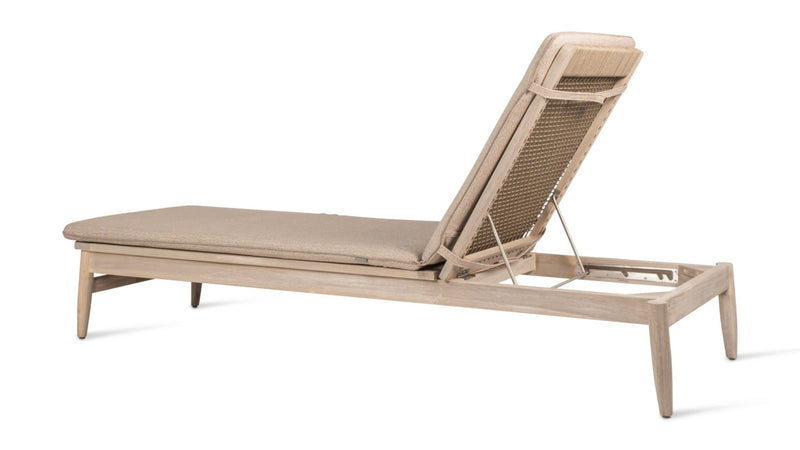 David Sunlounger - Vincent Sheppard Outdoor Furniture - Aged teak/Greige rope - Savane Coconut - HORNE