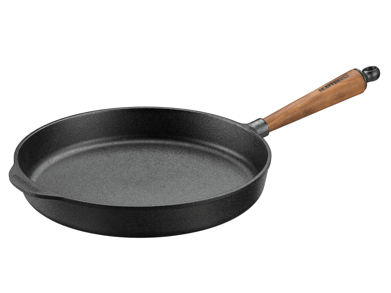 Deep Skillet with Walnut Handle - 12