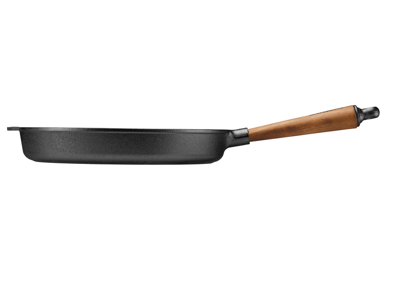Deep Skillet with Walnut Handle - 12