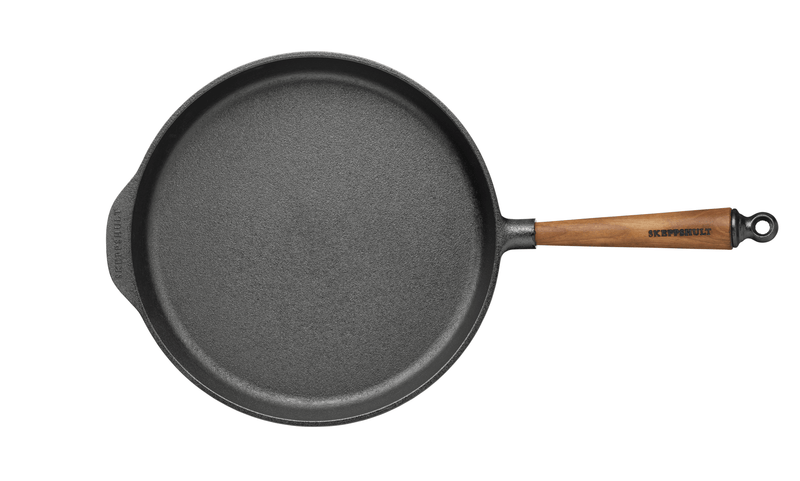 Deep Skillet with Walnut Handle - 12