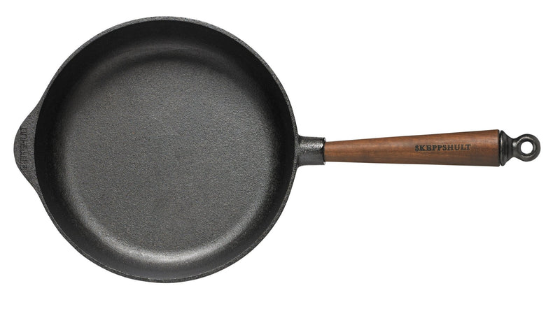 Deep Skillet with Walnut Handle - 9.75