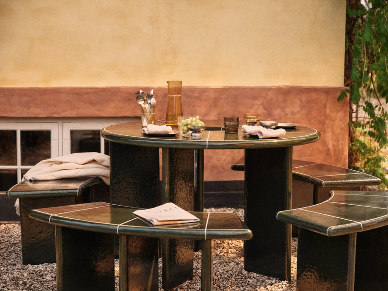 Deya Curved Bench - 110 - Ferm Living Stools + Benches + Ottomans - HORNE