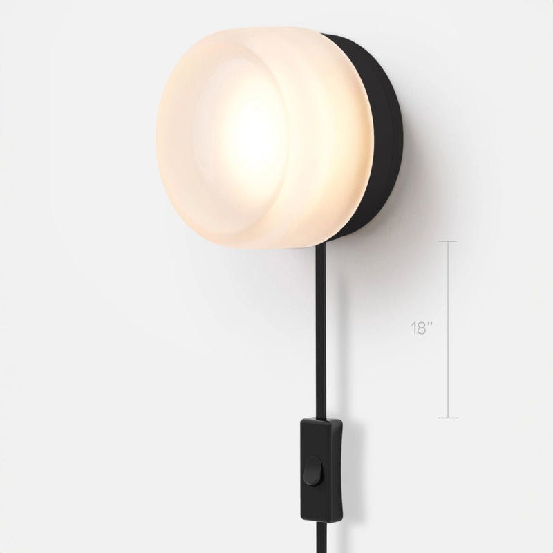 Dimple Corded - Black Anodized - RBW Lighting - White Interior - 2700K (warm white) - Corded Plug - in (Back) / 120V Input - HORNE