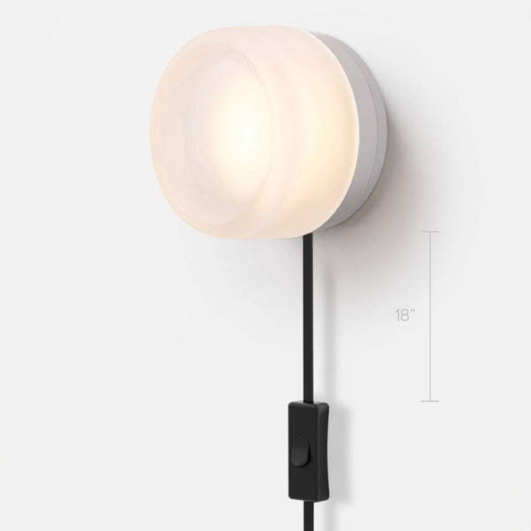 Dimple Corded - Natural Anodized - RBW Lighting - Frosted - 2700K (warm white) - Corded Plug - in (Bottom) w. Toggle Switch / 120V Input - HORNE