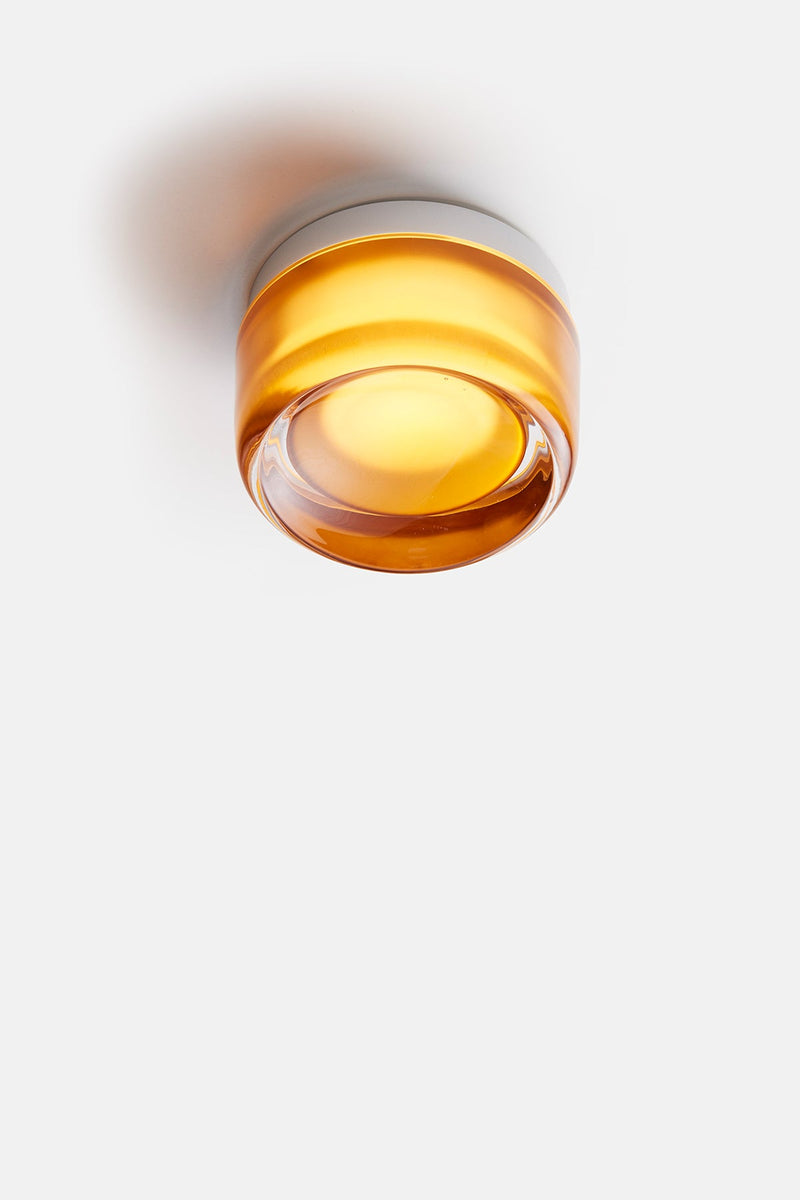 Dimple Flush Mount - Natural Anodized - RBW Lighting - Amber - 2700K (warm white) - IP 20 - HORNE