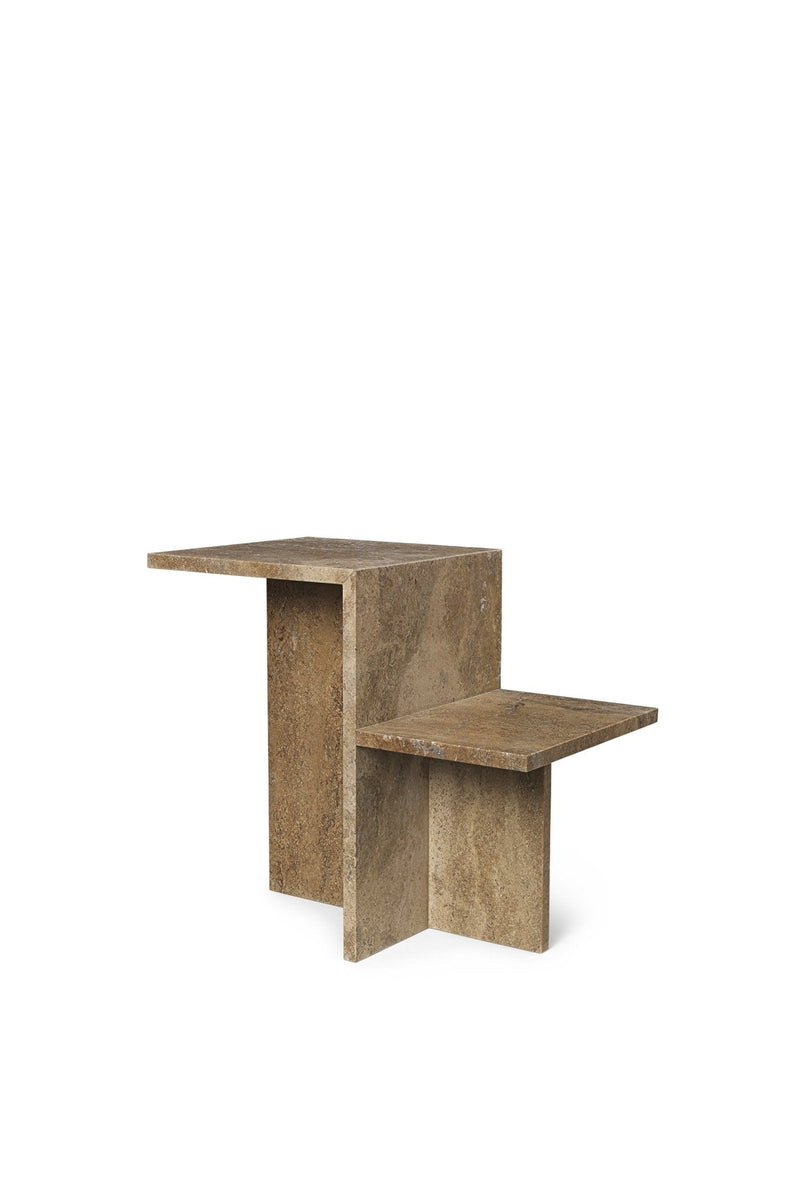 Distinct Side Table - Ferm Living Side Tables - Travertine - HORNE