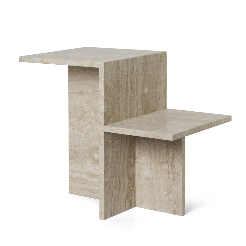Distinct Side Table - Ferm Living Side Tables - Travertine - HORNE