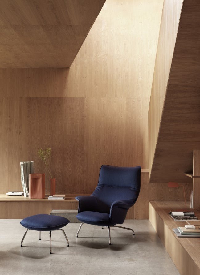 Doze Lounge Chair - Swivel Base - Muuto Chairs - Ocean 80/Anthracite Black - High Back - HORNE