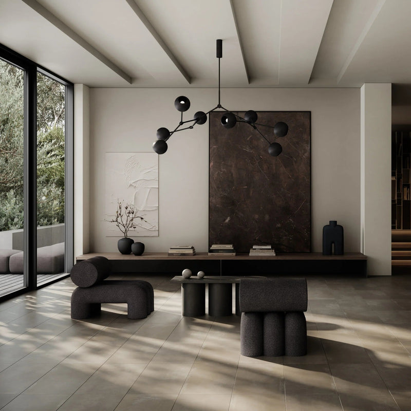 Drop Chandelier Globe - 101 Copenhagen Lighting - Regular - Burned Black - HORNE