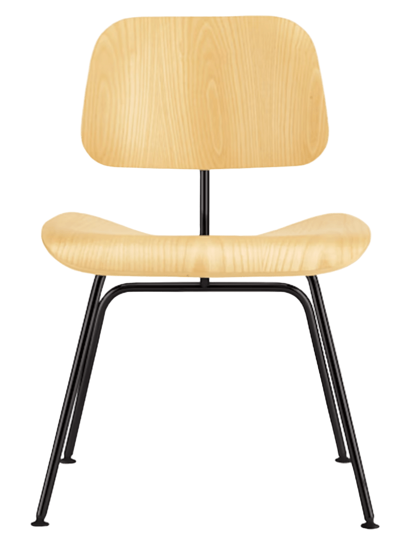 Eames® Molded Plywood Dining Chair - Metal Base - Herman Miller® Chairs - Ebony - Black - HORNE