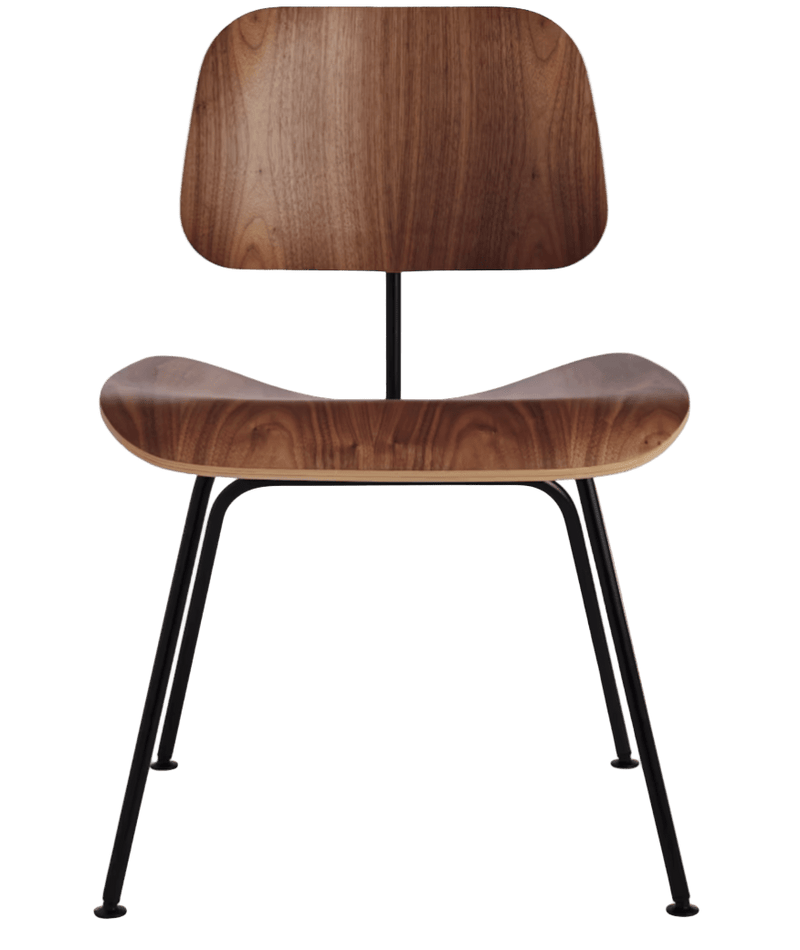 Eames® Molded Plywood Dining Chair - Metal Base - Herman Miller® Chairs - Ebony - Black - HORNE