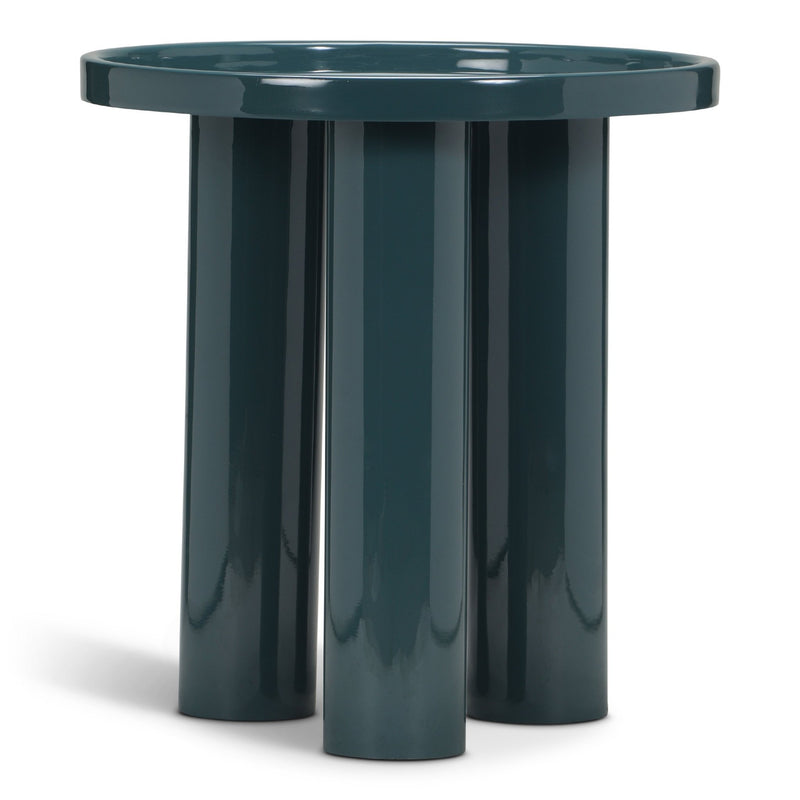 Eclat - Sofia Enamel End Table - Urbia Coffee Tables - Aegean Teal - HORNE