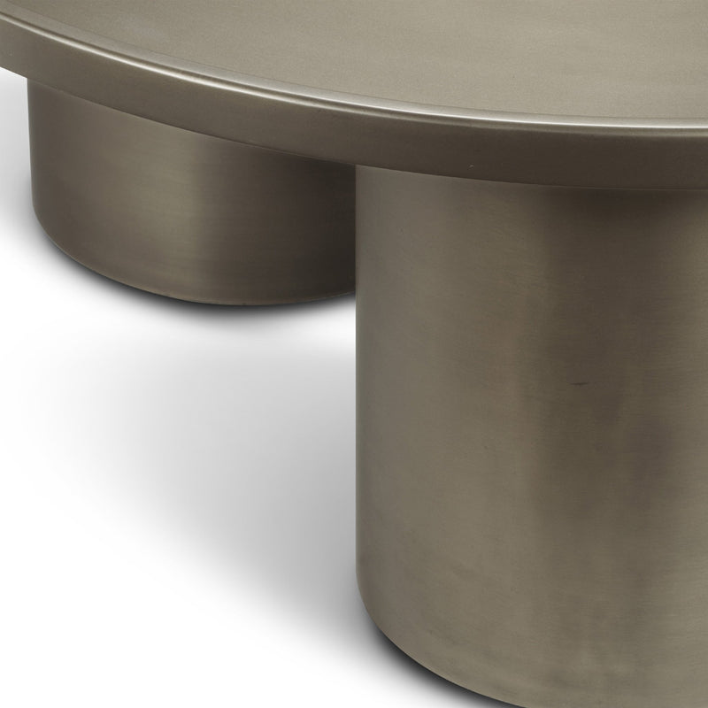 Eclat - Sofia Industrial Coffee Table - Urbia Coffee Tables - Industrial Nickel - HORNE