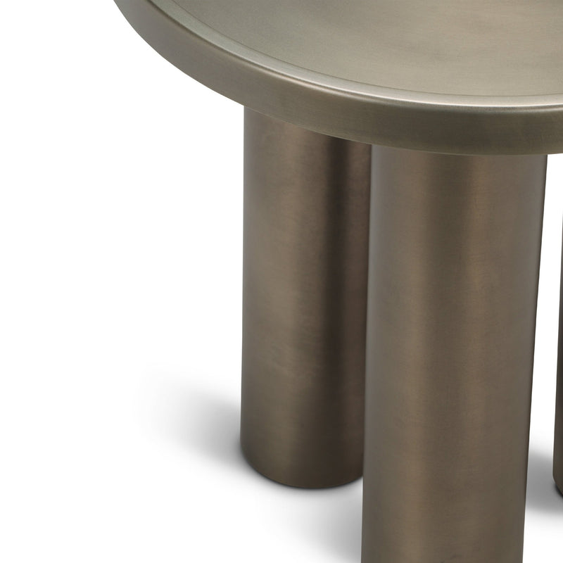 Eclat - Sofia Industrial End Table - Urbia Tables - Industrial Brass - HORNE