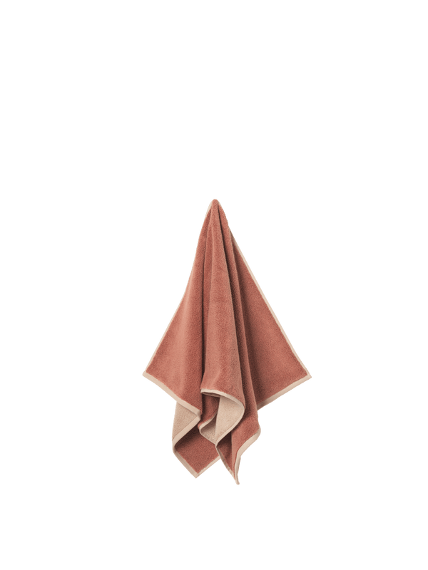 Ekko Hand Towel - Ferm Living - Cashmere/Off - white - HORNE