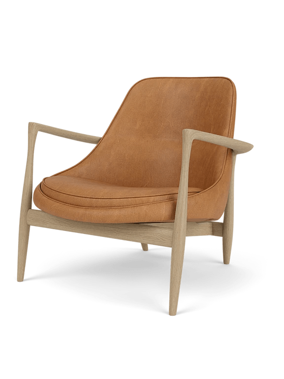 Elizabeth Lounge Chair - Audo Copenhagen Chairs - Natural Oak - Dunes Leather - Cognac - HORNE