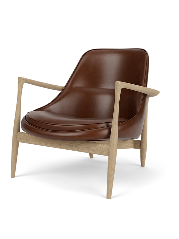 Elizabeth Lounge Chair - Audo Copenhagen Chairs - Natural Oak - Dunes Leather - Cognac - HORNE