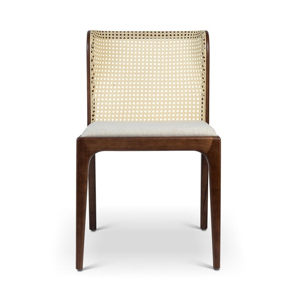 Eloa Cane Side Chair - Urbia Chairs - Medley Ivory Nogal Natural - HORNE
