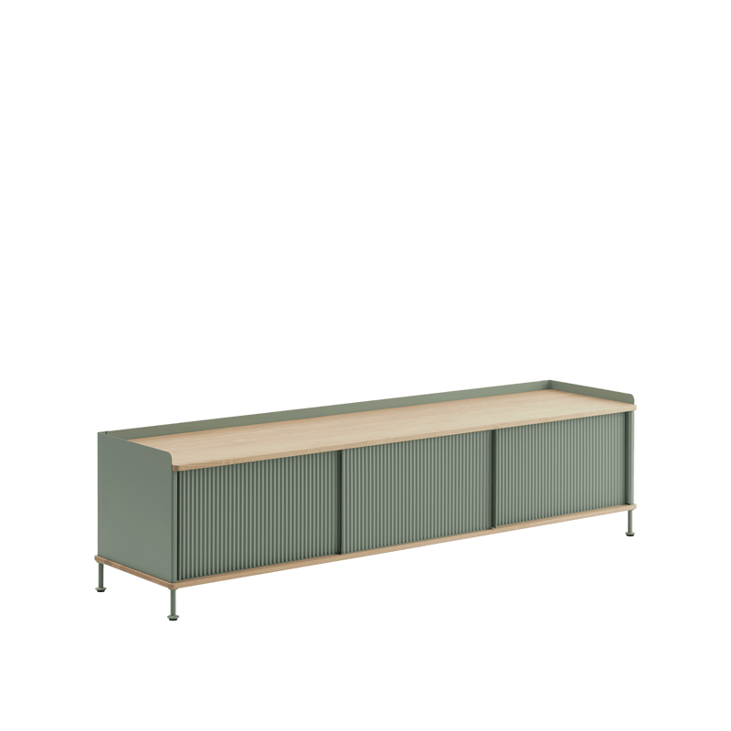 Enfold Sideboard - Low - 3 shelves - Muuto Sideboards + Cabinets - Black/Anthracite Black - HORNE