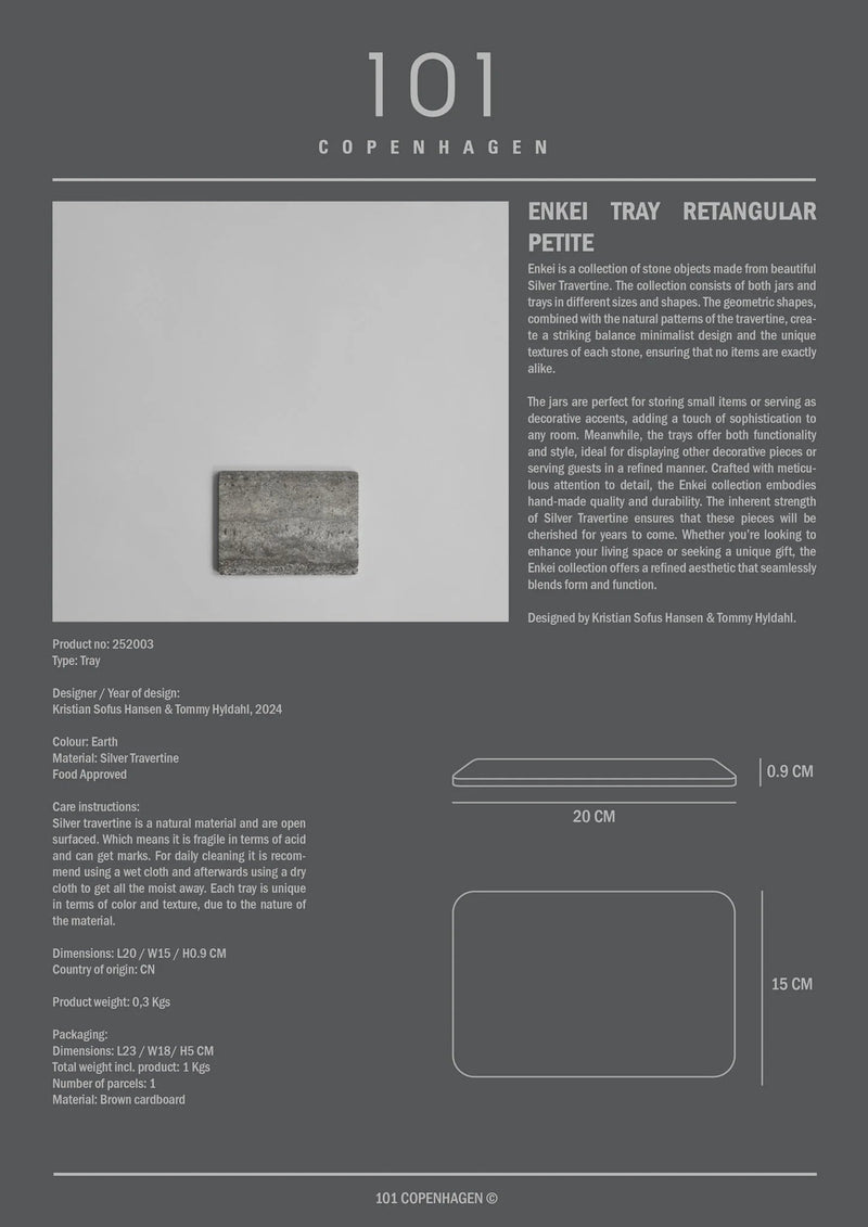 Enkei Tray Rectangular - 101 Copenhagen Storage + Organization - Petit - Earth - HORNE