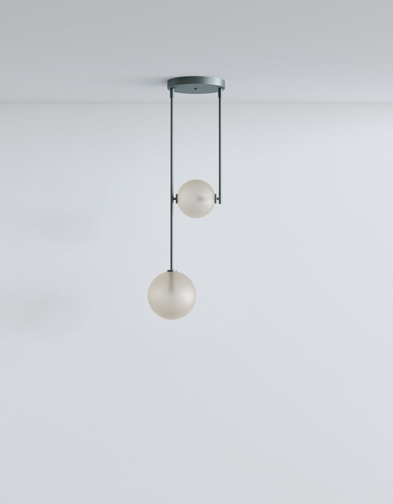 Equalizer 2 Piece - Ladies & Gentlemen Lighting - Gold Anodize - Smokey Green - HORNE