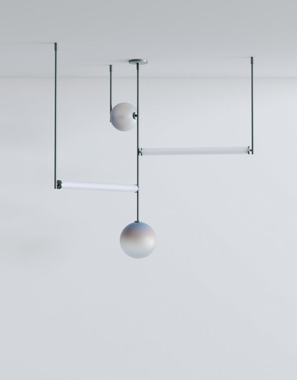 Equalizer 4 Piece Axial - Ladies & Gentlemen Lighting - Gold Anodize - Smokey Green - HORNE