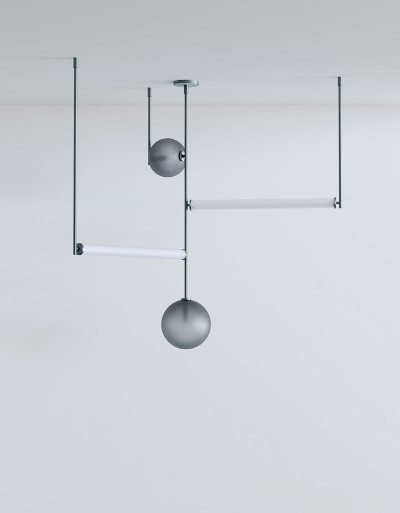 Equalizer 4 Piece Axial - Ladies & Gentlemen Lighting - Gold Anodize - Smokey Green - HORNE