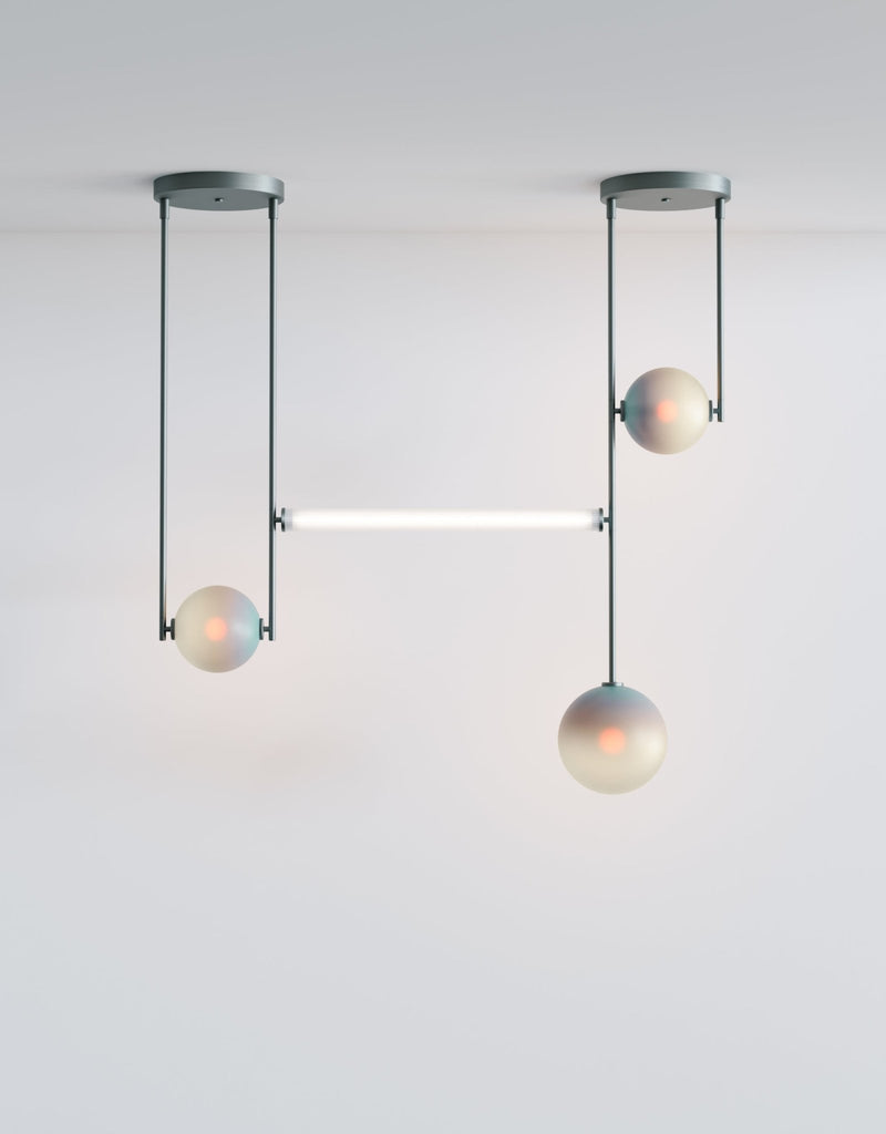 Equalizer 4 Piece Linear - Ladies & Gentlemen Lighting - Gold Anodize - Smokey Green - HORNE