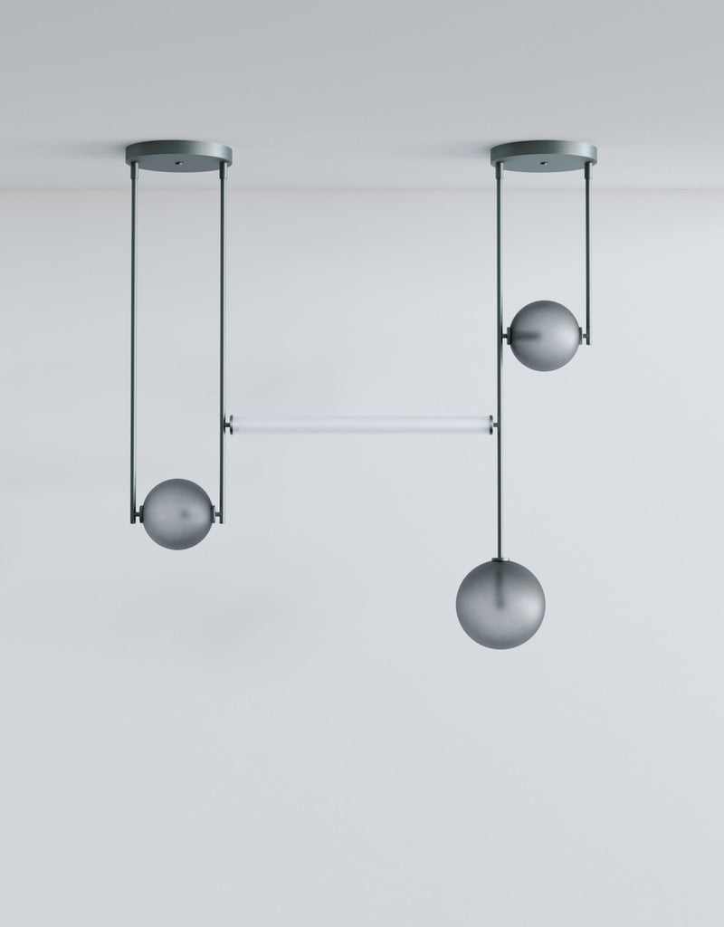 Equalizer 4 Piece Linear - Ladies & Gentlemen Lighting - Gold Anodize - Smokey Green - HORNE