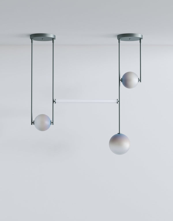 Equalizer 4 Piece Linear - Ladies & Gentlemen Lighting - Gold Anodize - Smokey Green - HORNE