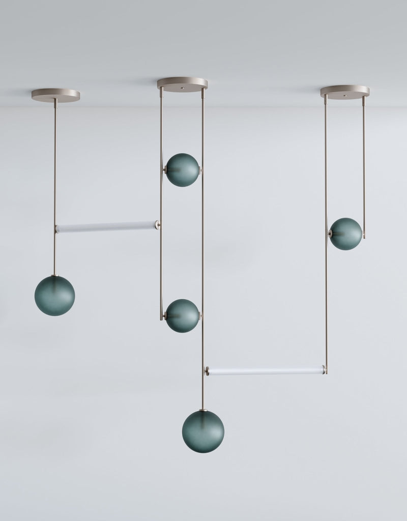 Equalizer 5 Custom Screen - Ladies & Gentlemen Lighting - Gold Anodize - Smokey Green - HORNE