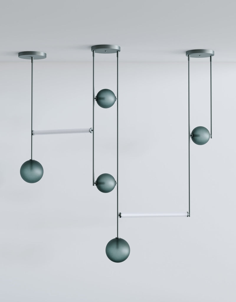 Equalizer 5 Custom Screen - Ladies & Gentlemen Lighting - Gold Anodize - Smokey Green - HORNE