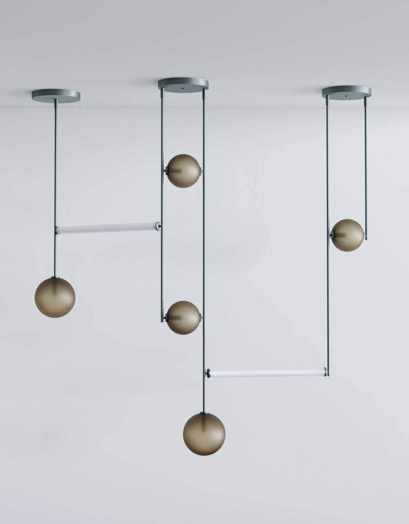 Equalizer 5 Custom Screen - Ladies & Gentlemen Lighting - Gold Anodize - Smokey Green - HORNE