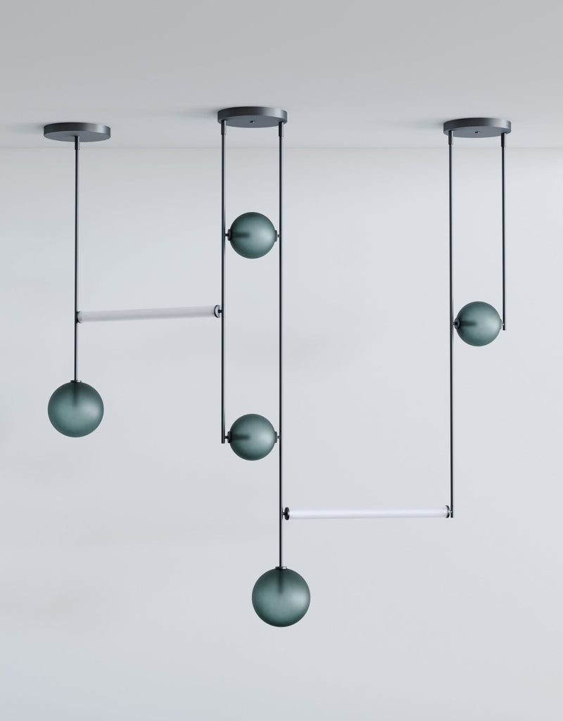 Equalizer 5 Custom Screen - Ladies & Gentlemen Lighting - Gold Anodize - Smokey Green - HORNE