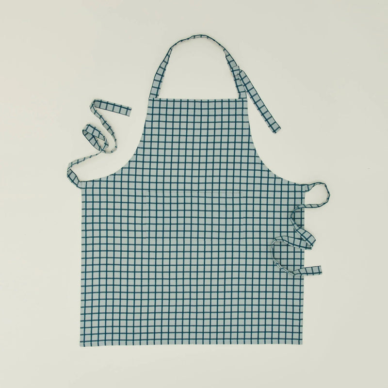 Essential Check Apron - Hawkins New York Kitchen Tools - Ivory/Flax - HORNE